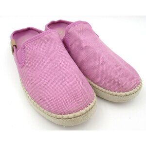 UGG Light Pink Canvas Fabric Delu Slide Slip On Mule Sneaker Shoes Size US 8.5